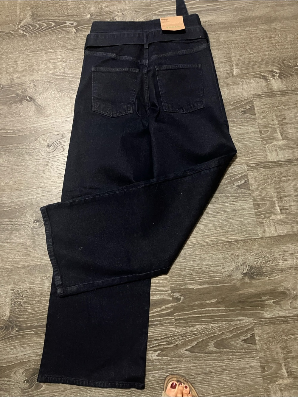 NWT Boden High Rise Tie Waist Jeans - Dark Vintage Denim W27 L30 (US 4)